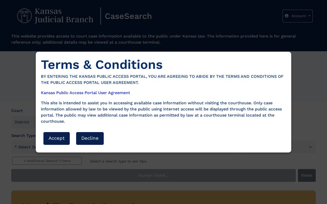 Clay County case lookup in Kansas CaseSearch for Clay County