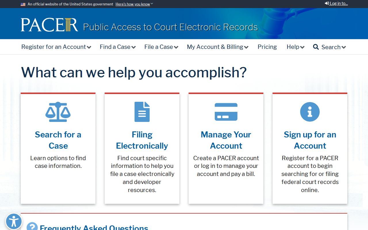 Green court docket federal PACER distinction