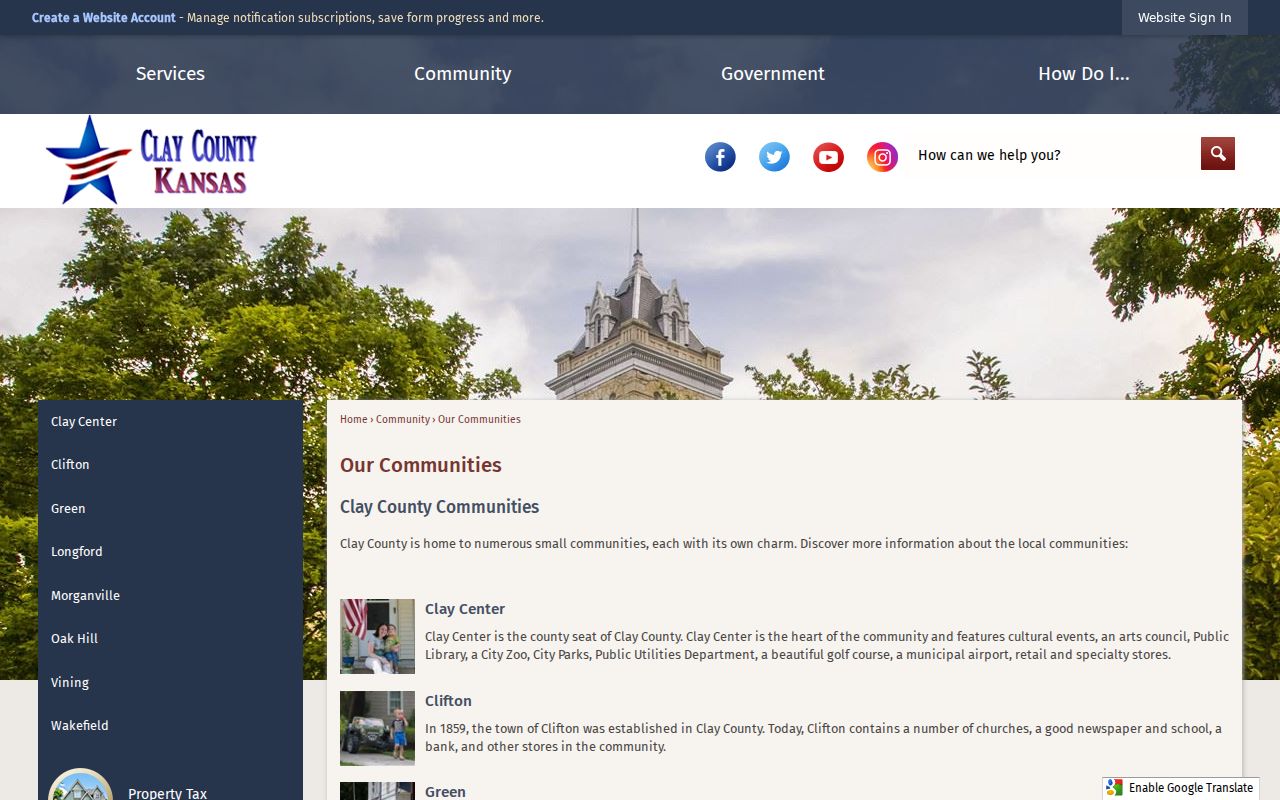 Clay County court docket communities