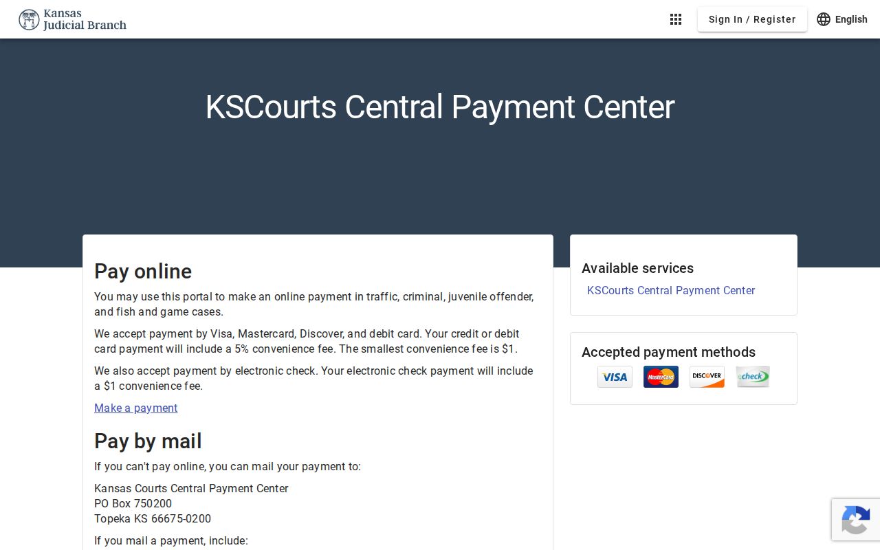 traffic court Central Payment Center